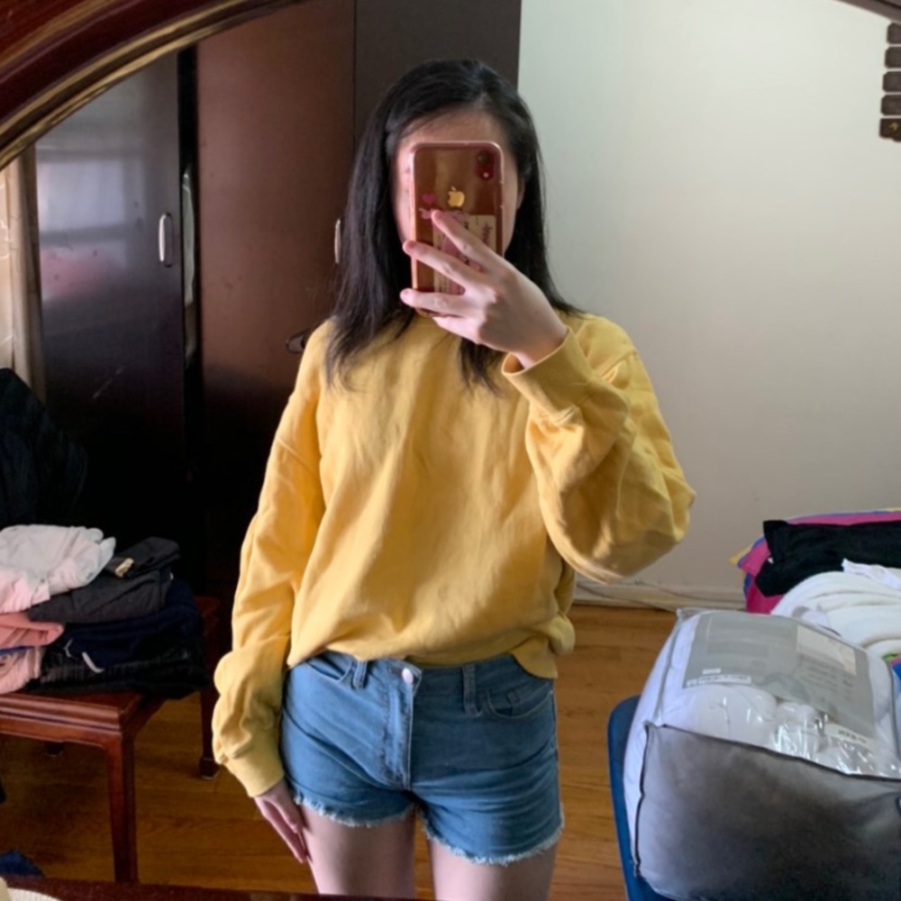 brandy melville john galt yellow sweater